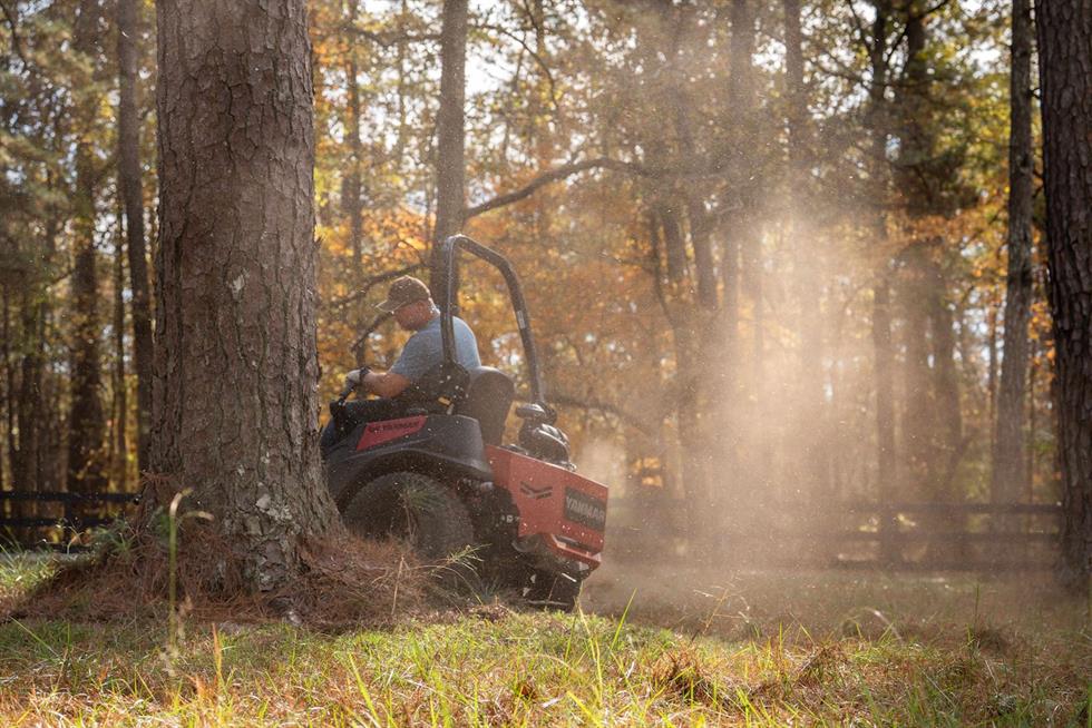 man mowing with a Yanmar YZ460 Zero-Turn Radius Mower