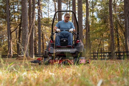 man mowing on a Yanmar YZ460 Zero-Turn Radius Mower